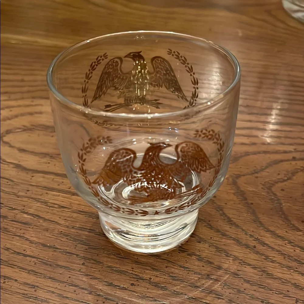 Vintage MCM Barware Set with Ice Bucket and 4 Glasses‎